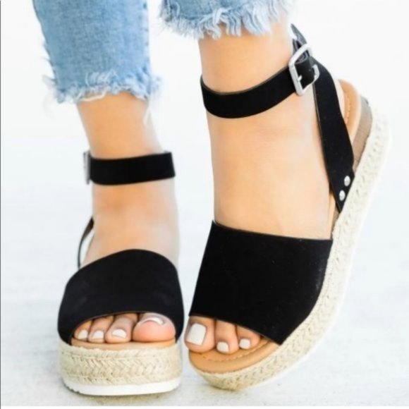 !! NEW !! Platform Espadrille Sandals in Camel - Picture 8 of 8